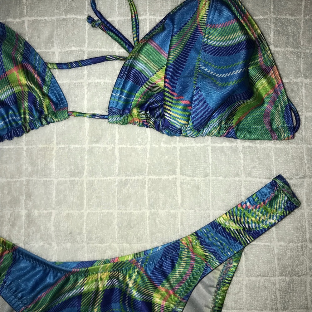 JUST IN😍 High Waisted Plaid Bikini